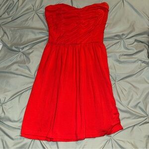 Charlotte Russe Vibrant Red Strapless Dress